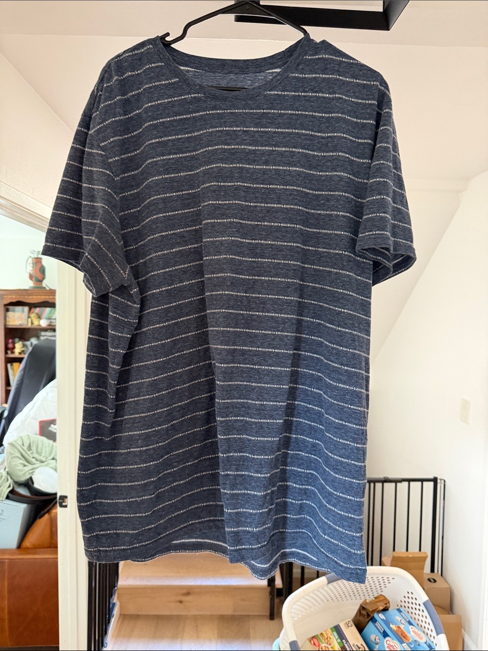 Goodfellow & Co Navy Striped Short Sleeve Tee